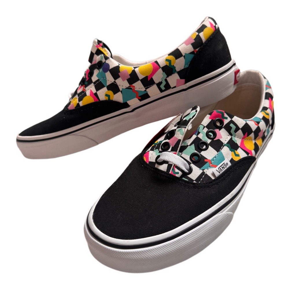 Vans 90's Retro Era Customs Multi Color Geometric Men's 8 Women 9.5 NEW TGIF